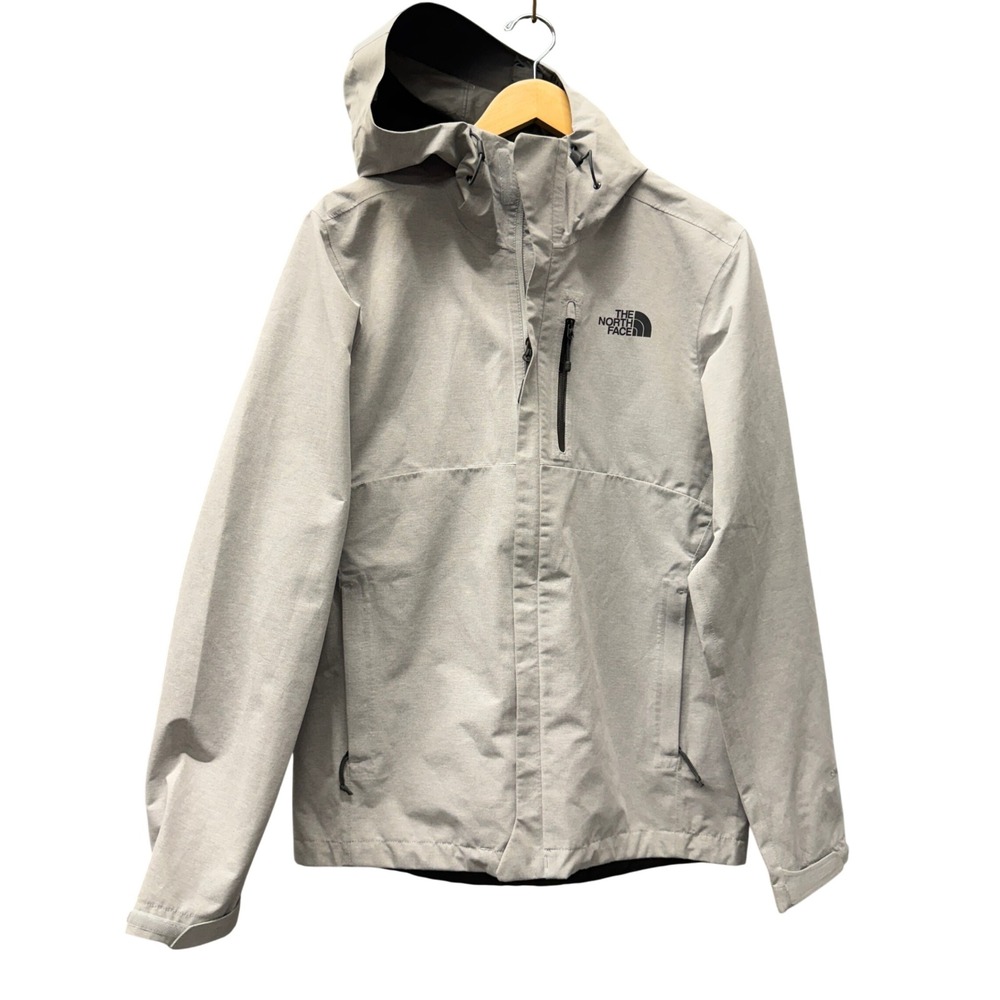 The North Face Rain Jacket Mens S Dryzzle Gray GORE-TEX Paclite Hooded Full Zip
